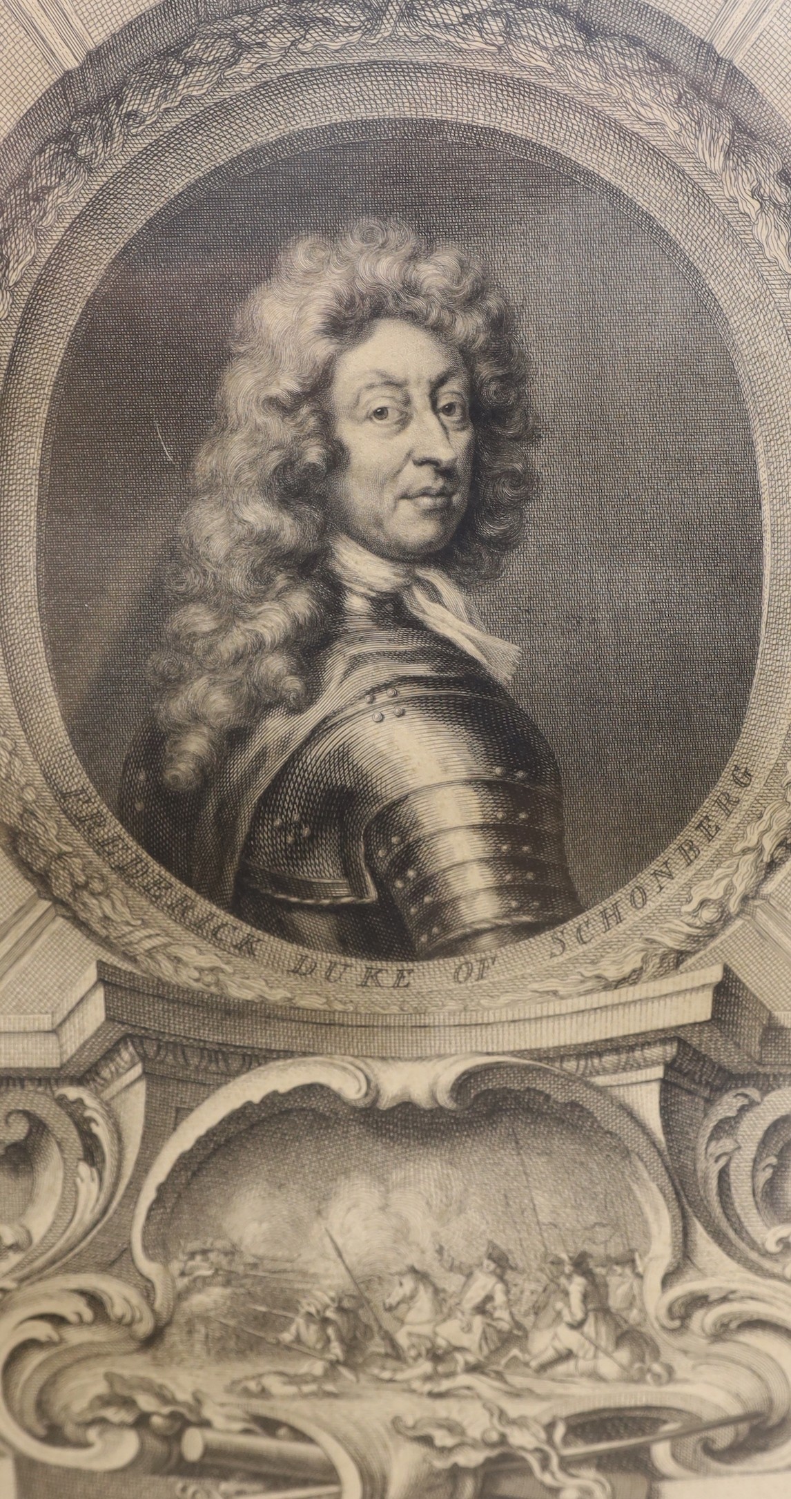 Houbraken after Kneller, set of eight engravings, Portraits of noblemen c.1739, 37 x 24cm